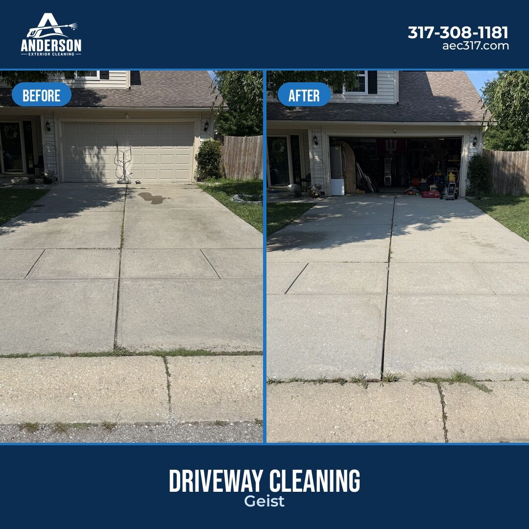 Driveway cleaning near Geist, IN