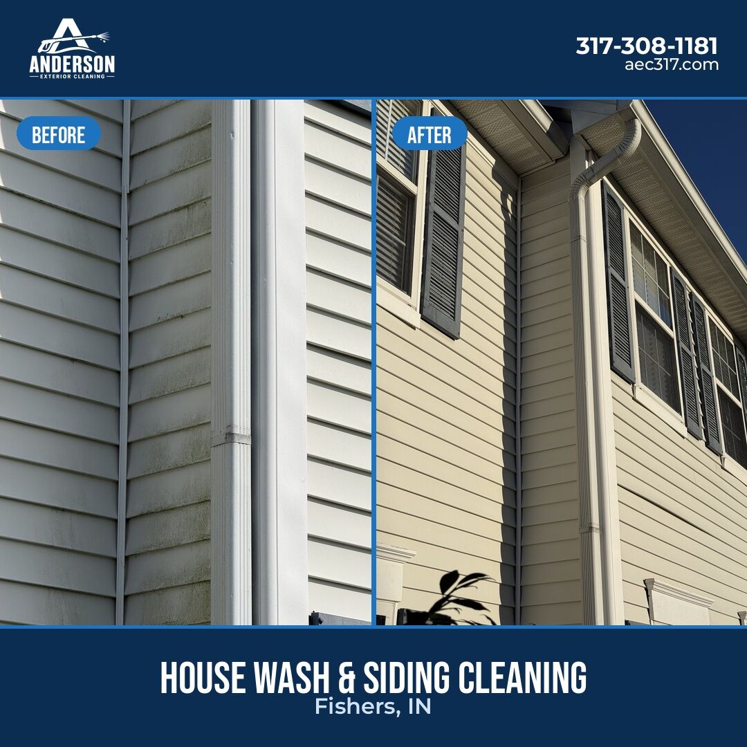 House wash and siding cleaning result in Fishers, IN