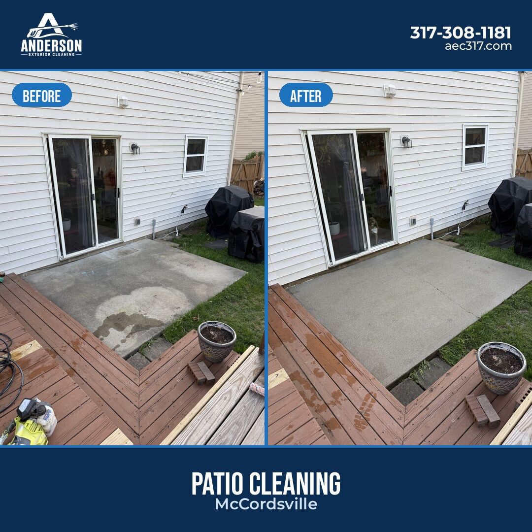 Patio cleaning result near McCordsville, IN