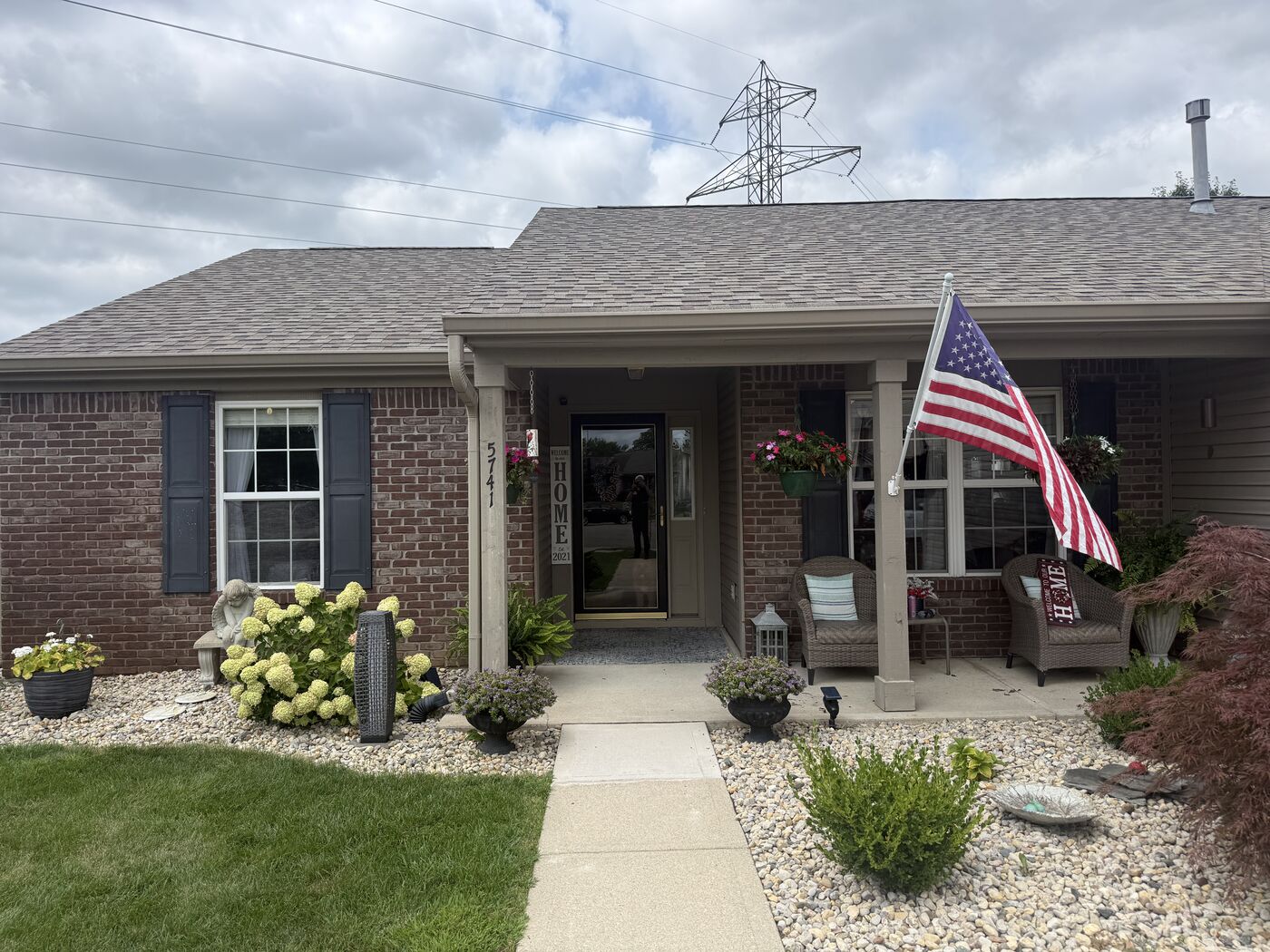 Indianapolis-area home exterior with freshly cleaned windows