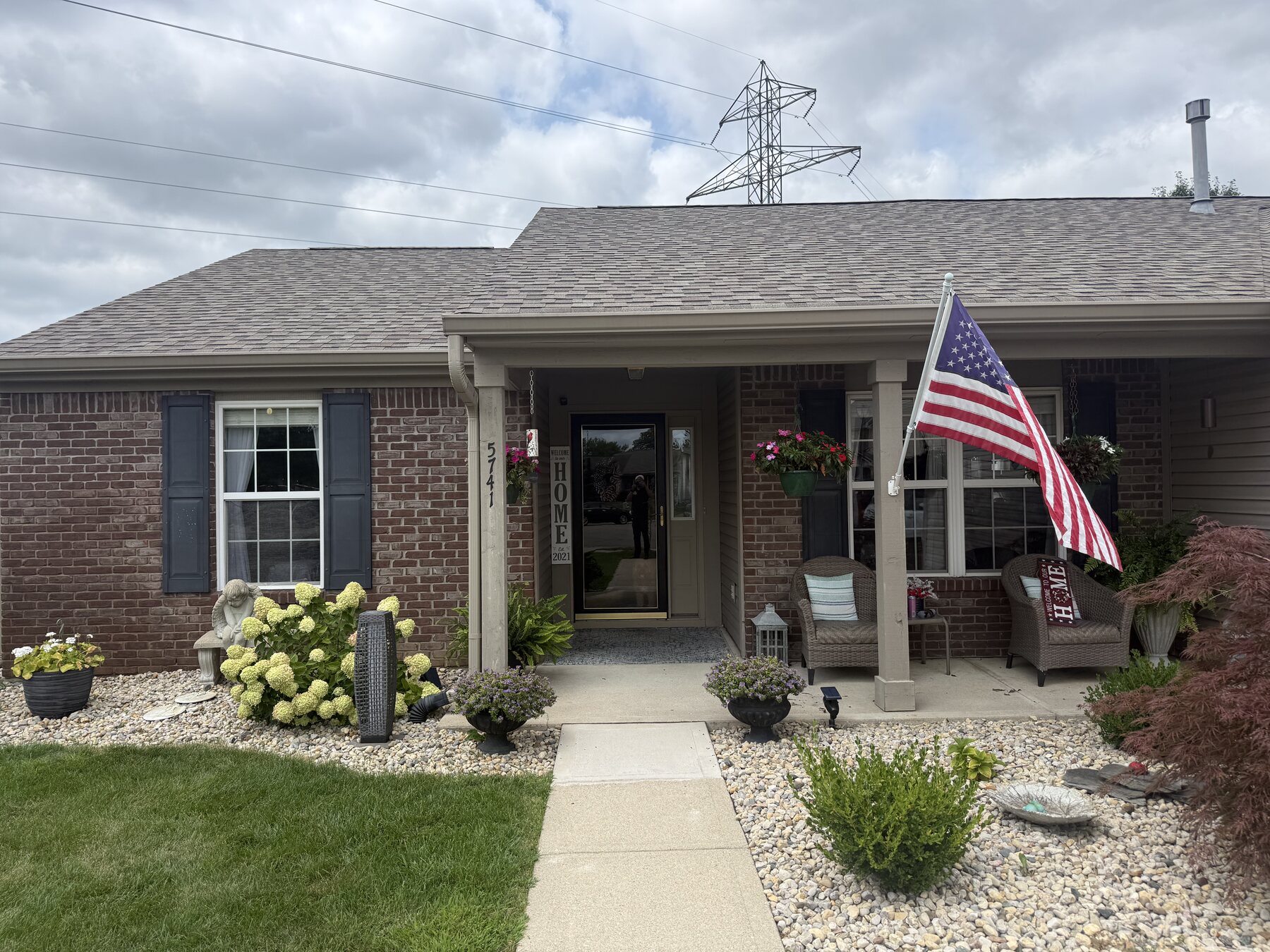 Indianapolis-area home exterior with freshly cleaned windows