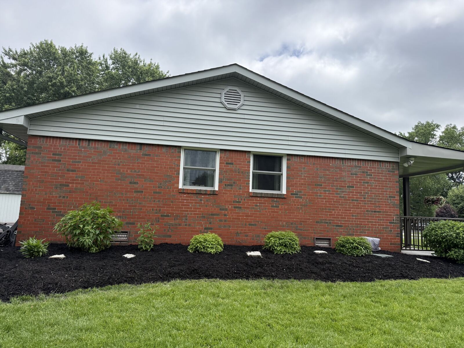 Same home exterior after house washing